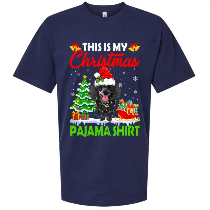 Cute This Is My Christmas Poodle Dog Xmas Pajama Cute Gift Sueded Cloud Jersey T-Shirt