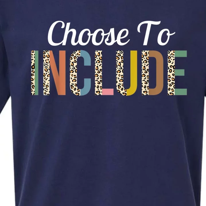 Choose To Include Special Education Teacher Autism Awareness Gift Sueded Cloud Jersey T-Shirt