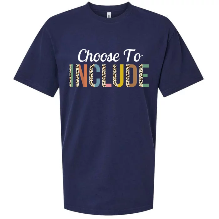 Choose To Include Special Education Teacher Autism Awareness Gift Sueded Cloud Jersey T-Shirt