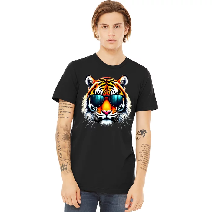 Cool Tiger In Sunglasses Graphic Tigers Premium T-Shirt