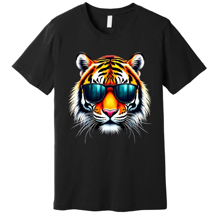 Cool Tiger In Sunglasses Graphic Tigers Premium T-Shirt