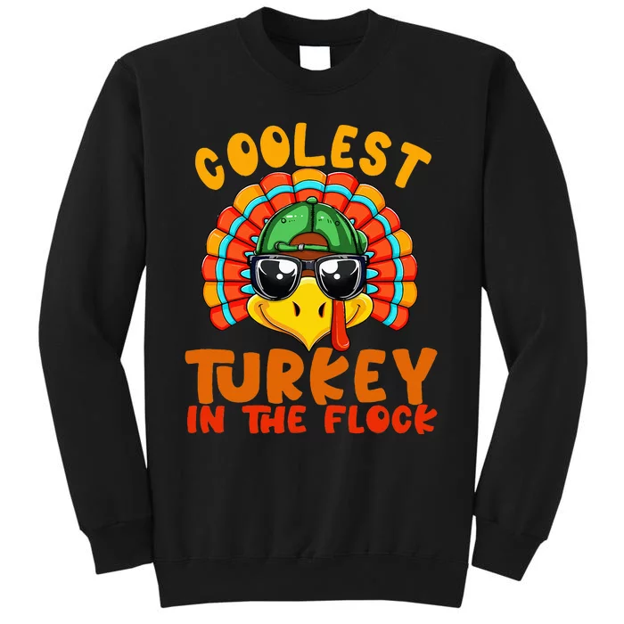 Coolest Turkey In The Flock Thanksgiving Gift Tall Sweatshirt