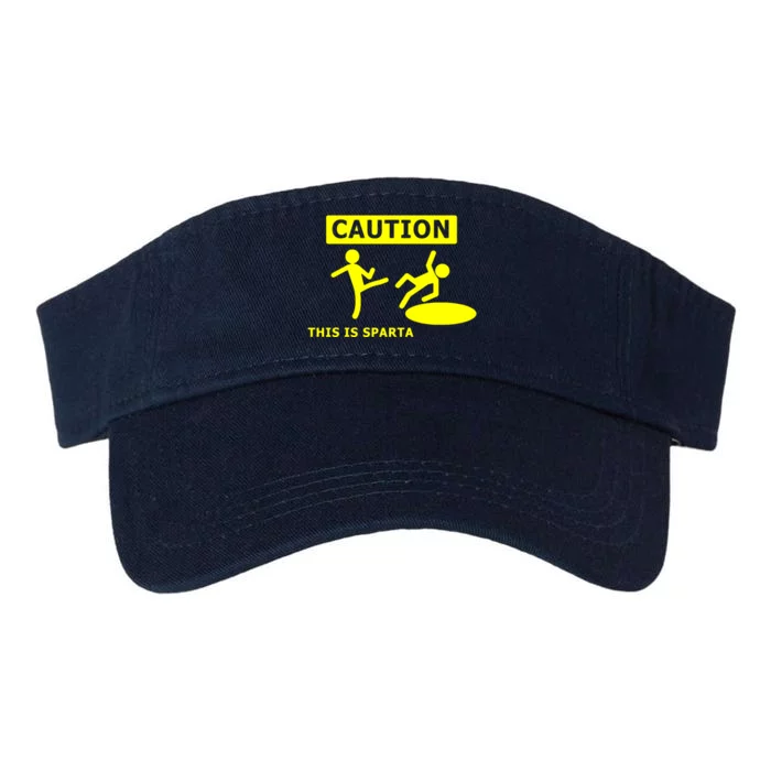 Caution This Is Sparta Valucap Bio-Washed Visor