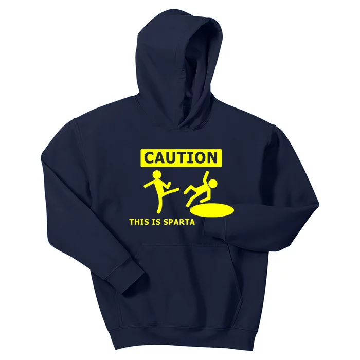 Caution This Is Sparta Kids Hoodie