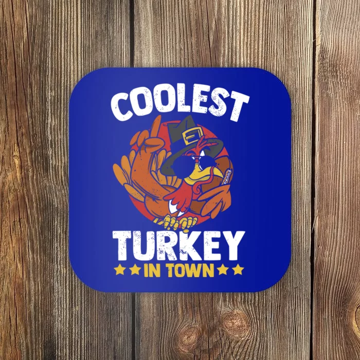 Coolest Turkey In Town Sunglasses Turkey Lover Great Gift Coaster