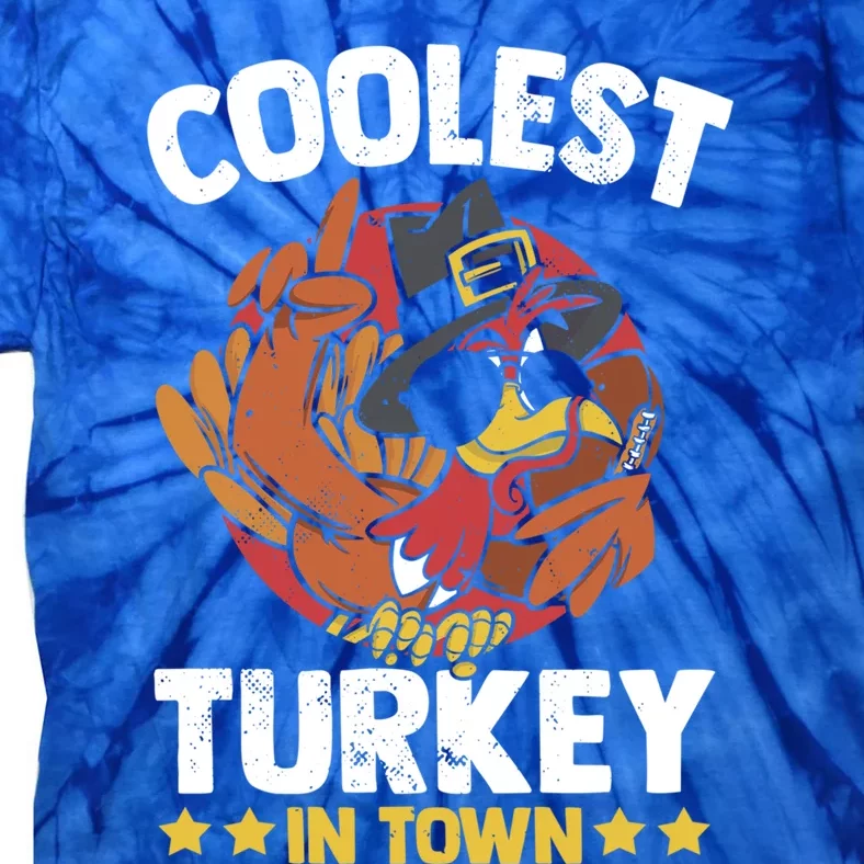 Coolest Turkey In Town Sunglasses Turkey Lover Great Gift Tie-Dye T-Shirt