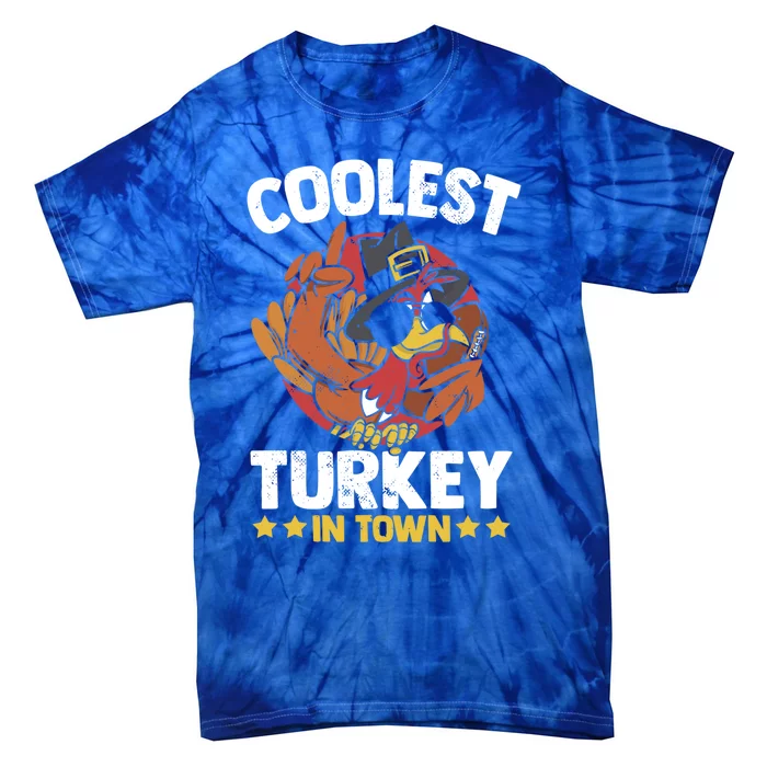 Coolest Turkey In Town Sunglasses Turkey Lover Great Gift Tie-Dye T-Shirt