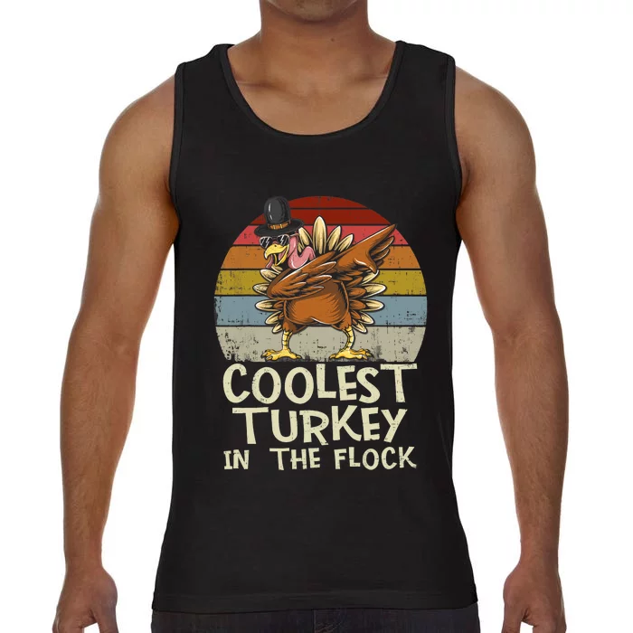 Coolest Turkey In The Flock Toddler Boys Thanksgiving Comfort Colors® Tank Top