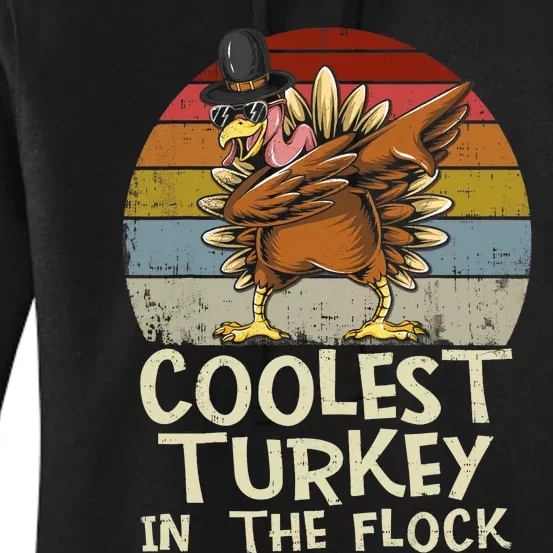 Coolest Turkey In The Flock Toddler Boys Thanksgiving Women's Pullover Hoodie