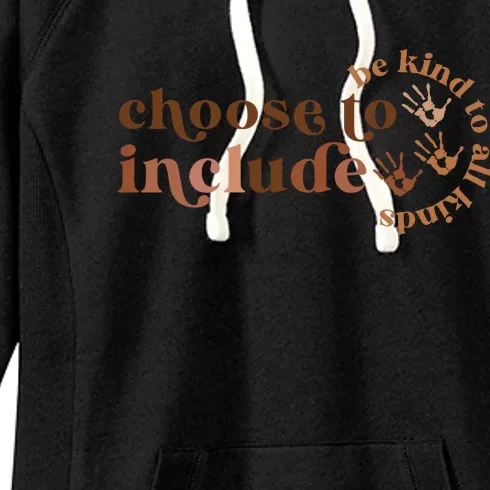 Choose To Include Sped Teacher Be Kind Neurodiversity Women's Fleece Hoodie