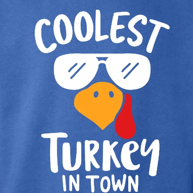 Coolest Turkey In Town Thanksgiving Dinner Funny Turkey Day Gift Toddler Hoodie