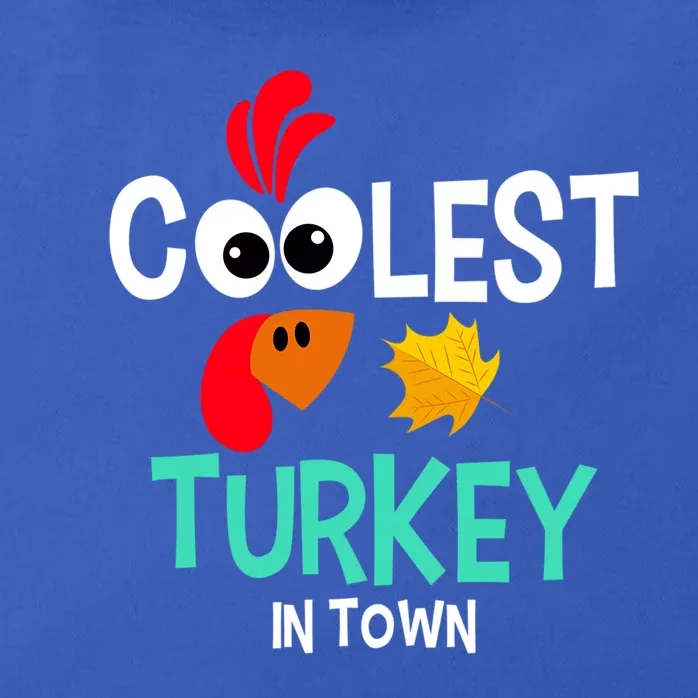 Coolest Turkey In Town Funny Thanksgiving Quote Great Gift Zip Tote Bag