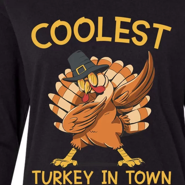 Coolest Turkey In Town Thanksgiving Holiday Gift Womens Cotton Relaxed Long Sleeve T-Shirt