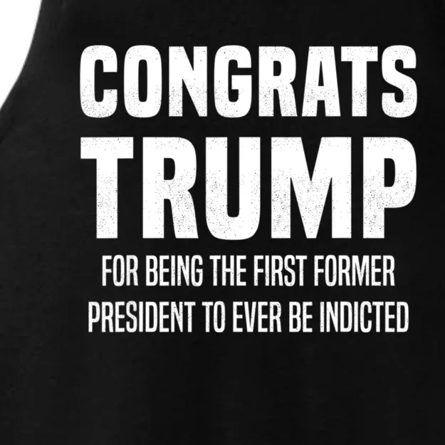 Congrats Trump Indicted Ladies Tri-Blend Wicking Tank