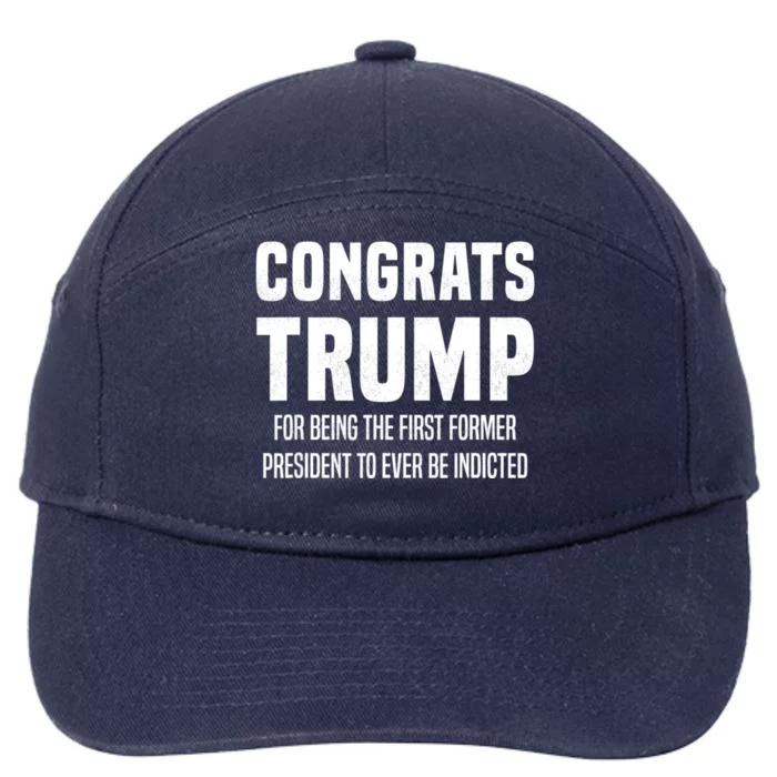 Congrats Trump Indicted 7-Panel Snapback Hat