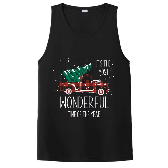 Christmas Truck Its The Most Wonderful Time Of The Year Gift Performance Tank