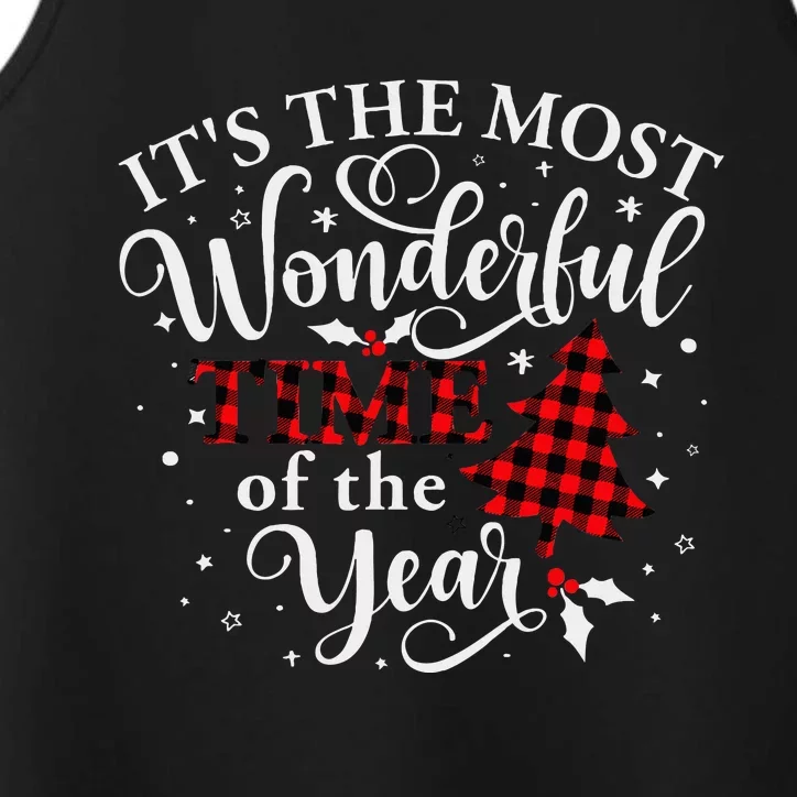 Christmas Trees It's The Most Wonderful Time Of The Year Performance Tank