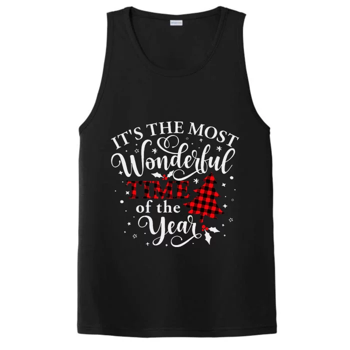 Christmas Trees It's The Most Wonderful Time Of The Year Performance Tank