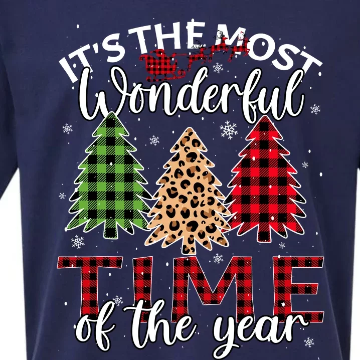 Christmas Trees ItS The Most Wonderful Time Of The Year Sueded Cloud Jersey T-Shirt