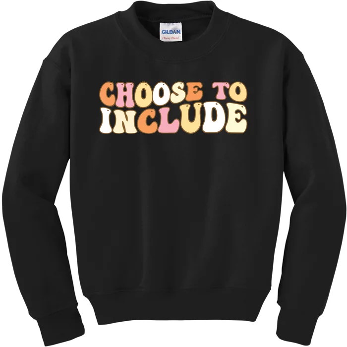 Choose To Include Special Education Teacher Autism Awareness Kids Sweatshirt