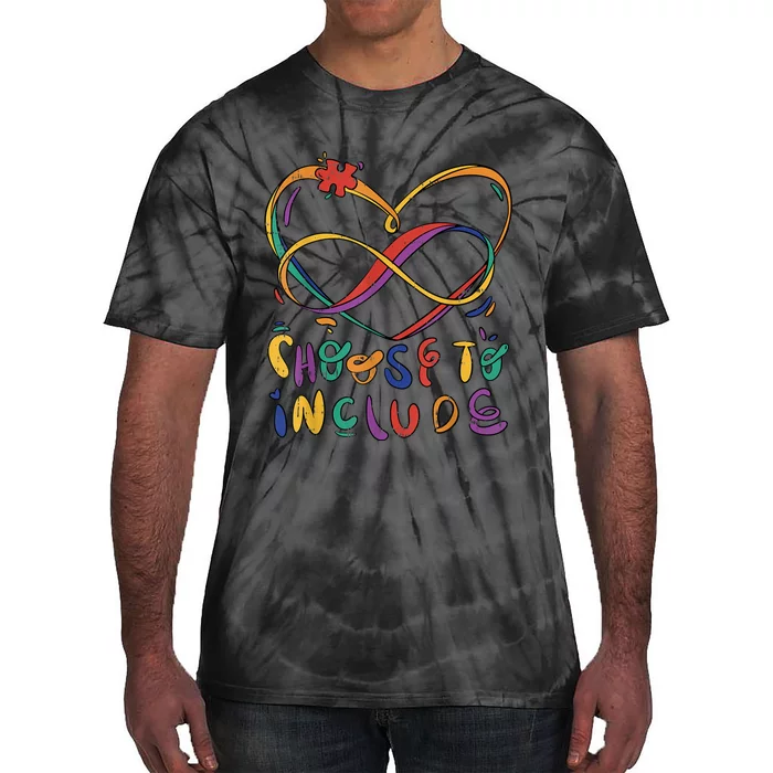 Choose To Include Autism Awareness Teacher Special Education Tie-Dye T-Shirt