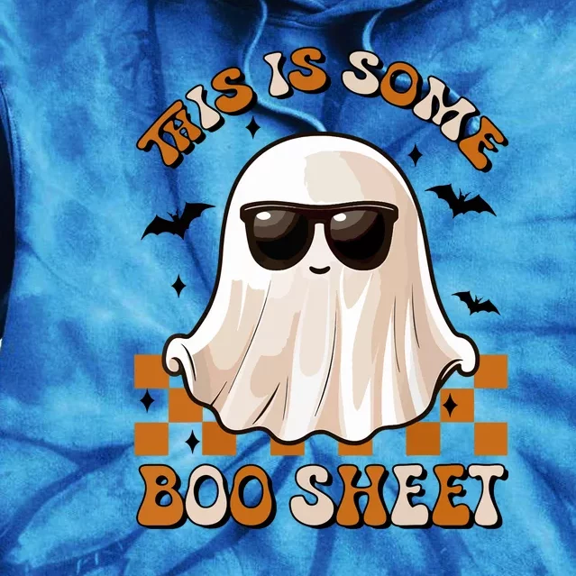 CUTE This Is Some Boo Sheet Ghost Funny Halloween Gifts Tie Dye Hoodie