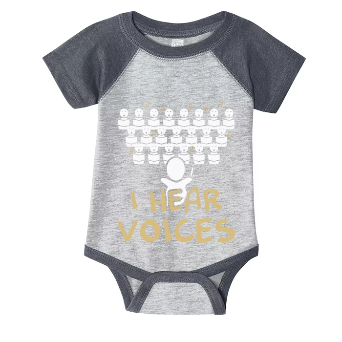 Choir Teacher I Hear Voices Funny Chorister Infant Baby Jersey Bodysuit