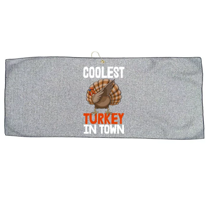 Coolest Turkey In Town Funny Turkey Gift Large Microfiber Waffle Golf Towel