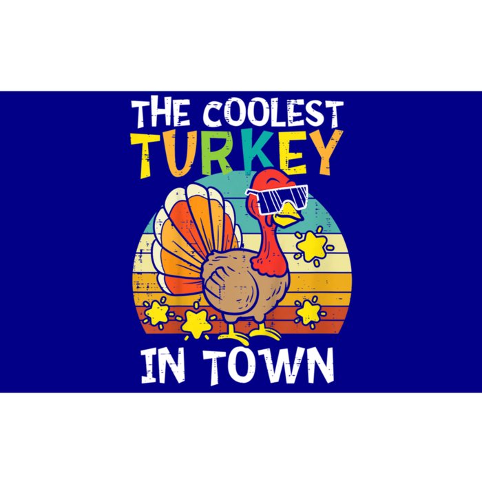 Coolest Turkey In Town Little Thanksgiving Gift Bumper Sticker