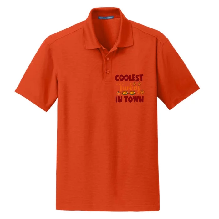 Coolest Turkey In Town Gift Dry Zone Grid Performance Polo