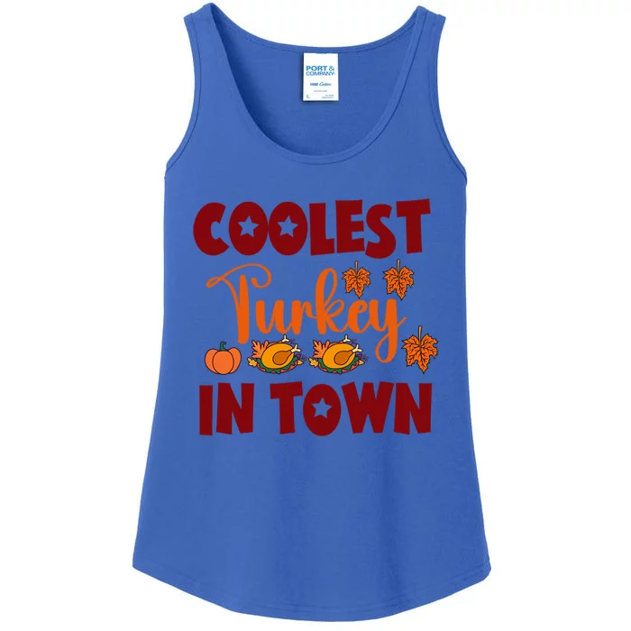 Coolest Turkey In Town Gift Ladies Essential Tank