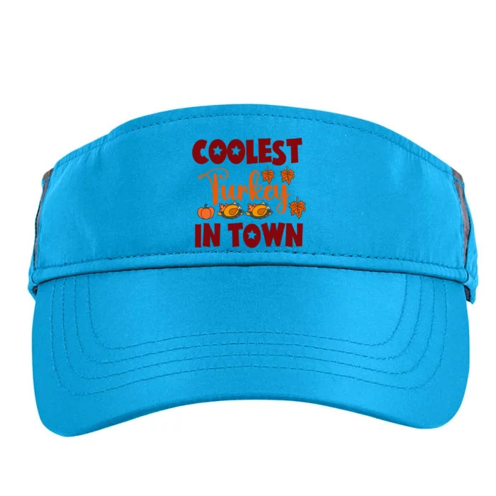 Coolest Turkey In Town Gift Adult Drive Performance Visor