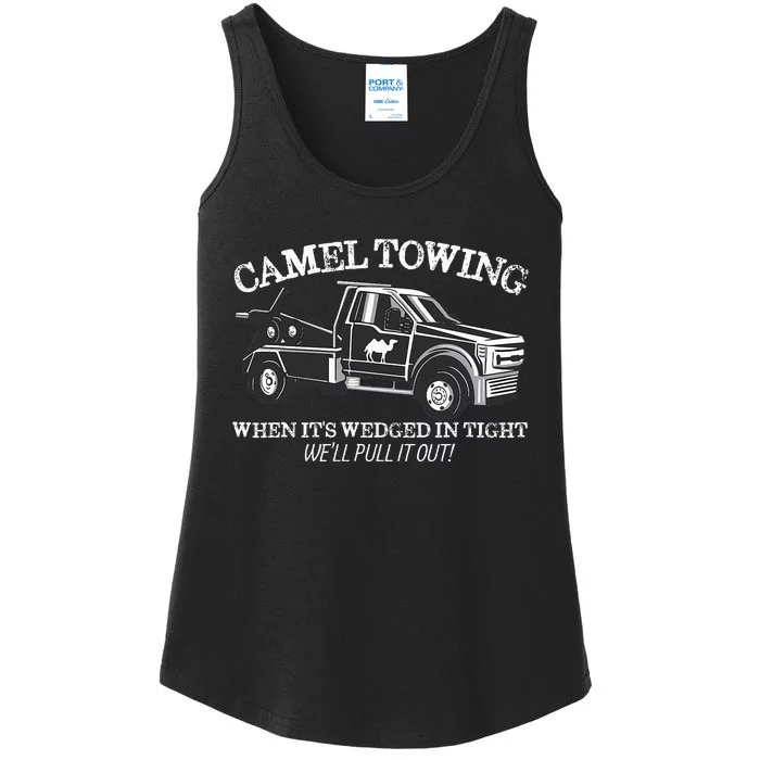 Camel Towing Inappropriate Humor Adult Humor Camel Towing Ladies Essential Tank