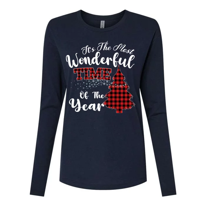 Christmas Trees It's The Most Wonderful Time Of The Year Womens Cotton Relaxed Long Sleeve T-Shirt