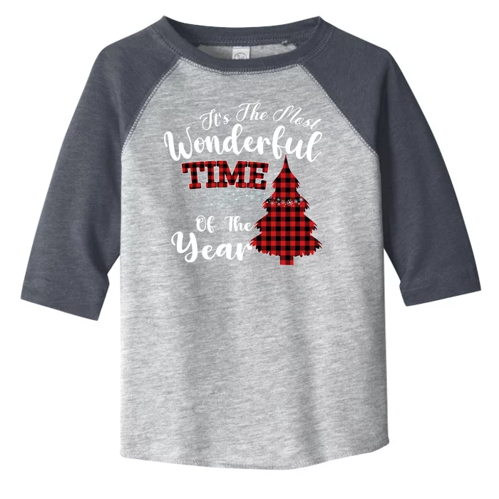 Christmas Trees It's The Most Wonderful Time Of The Year Toddler Fine Jersey T-Shirt