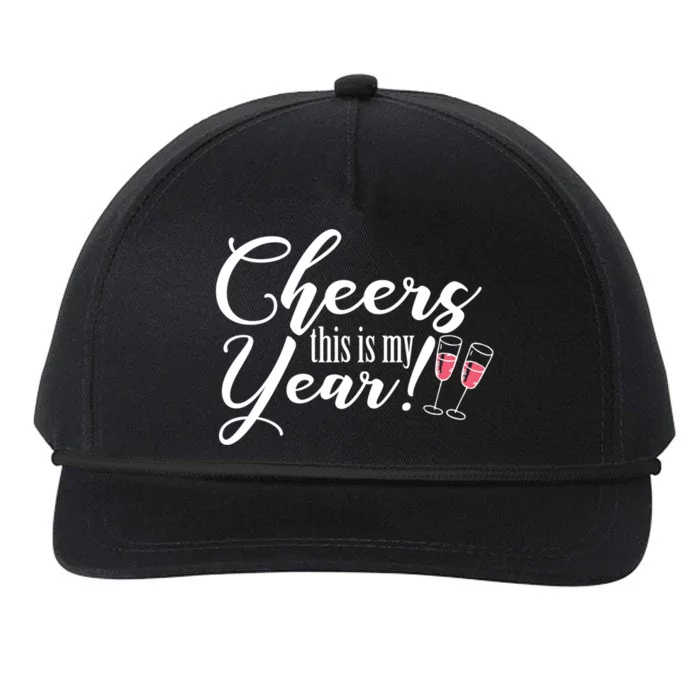 Cheers This Is My Year Happy New Year New Years Eve Gift Snapback Five-Panel Rope Hat