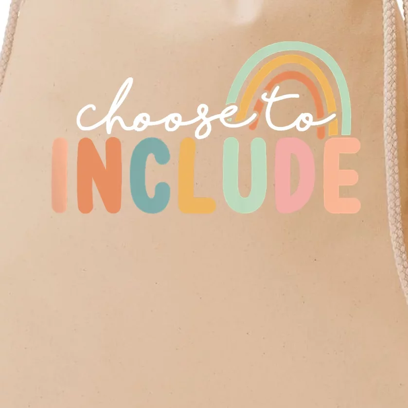 Choose To Include For Autism Teacher Special Education SPED Drawstring Bag