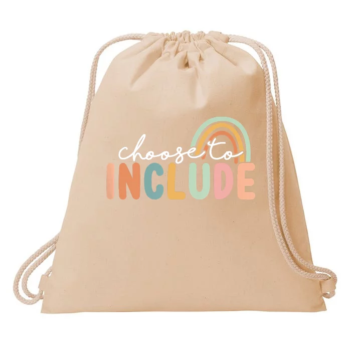 Choose To Include For Autism Teacher Special Education SPED Drawstring Bag