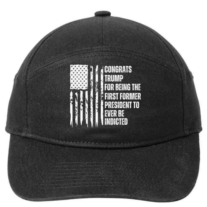 Congrats Trump Indicted, Show Your Dislike For Trump 7-Panel Snapback Hat