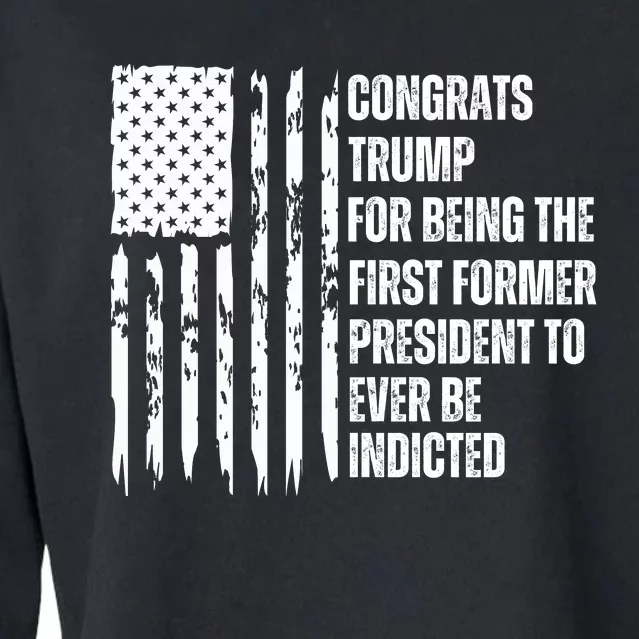 Congrats Trump Indicted, Show Your Dislike For Trump Cropped Pullover Crew