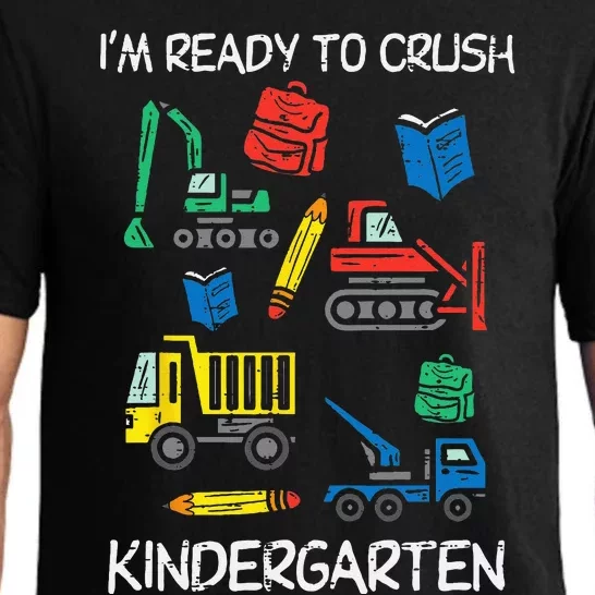 Construction Trucks Im Ready To Crush Kindergarten Kids Pajama Set