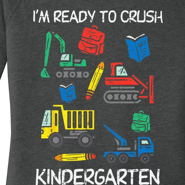 Construction Trucks Im Ready To Crush Kindergarten Kids Women's Perfect Tri Tunic Long Sleeve Shirt