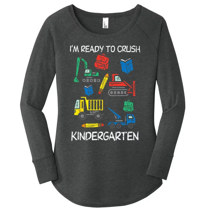 Construction Trucks Im Ready To Crush Kindergarten Kids Women's Perfect Tri Tunic Long Sleeve Shirt