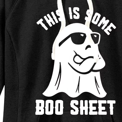 Cute This Is Some Boo Sheet Halloween Funny Ghost Gift Women's Fleece Hoodie