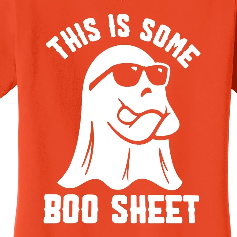 Cute This Is Some Boo Sheet Halloween Funny Ghost Gift Women's T-Shirt