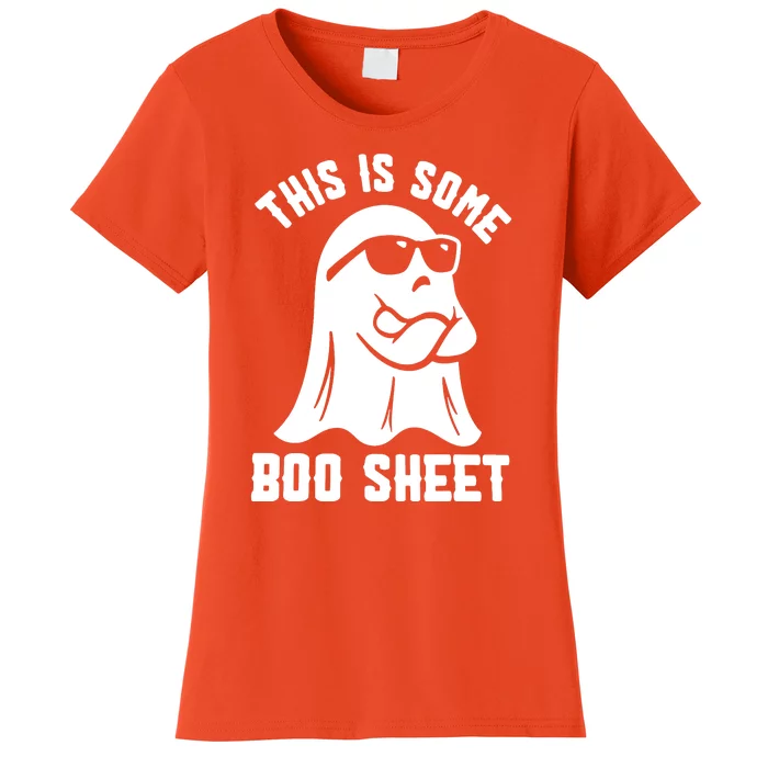 Cute This Is Some Boo Sheet Halloween Funny Ghost Gift Women's T-Shirt