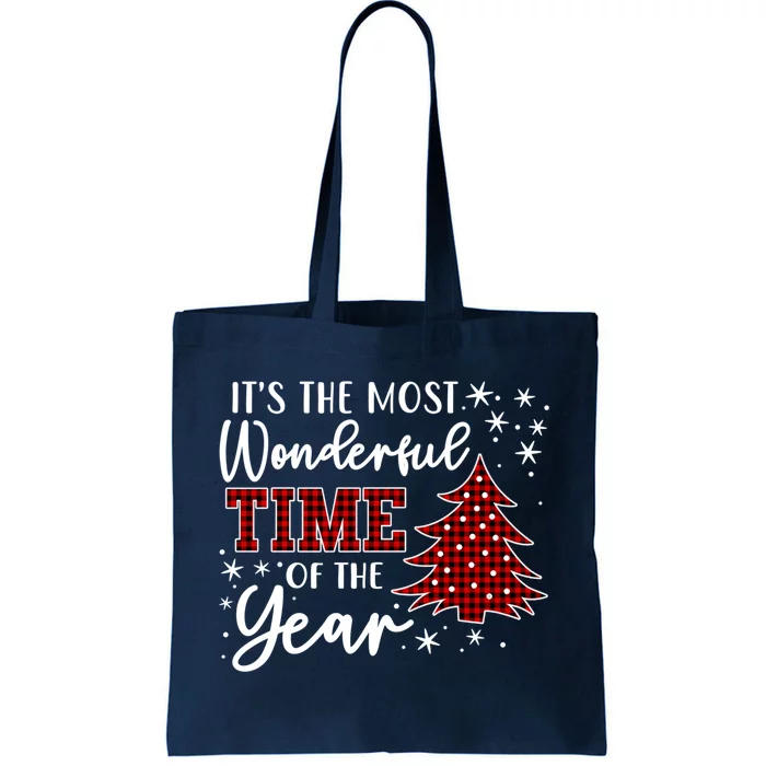 Christmas Trees ItS The Most Wonderful Time Of The Year Tote Bag