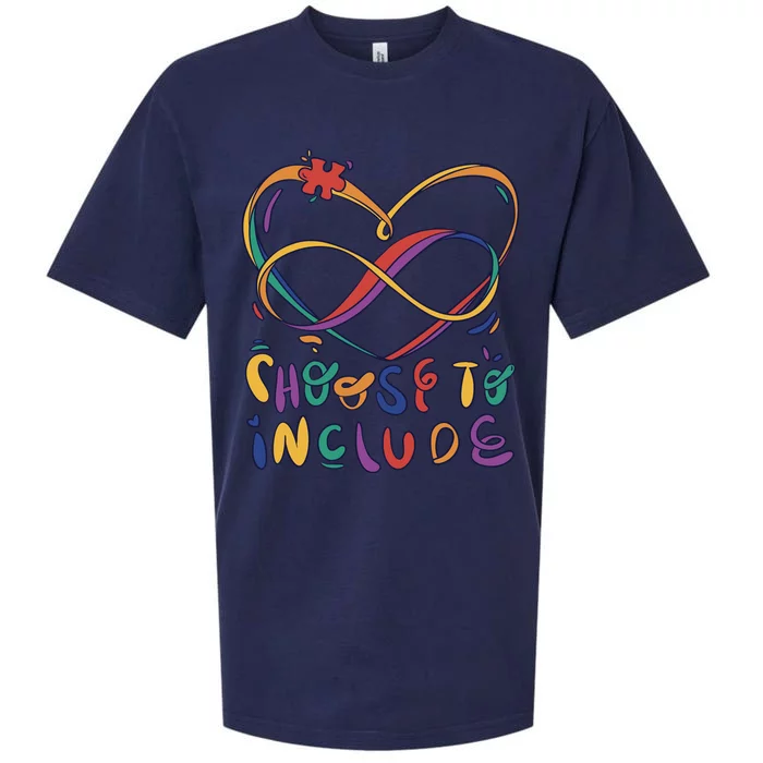 Choose To Include Autism Awareness Sueded Cloud Jersey T-Shirt