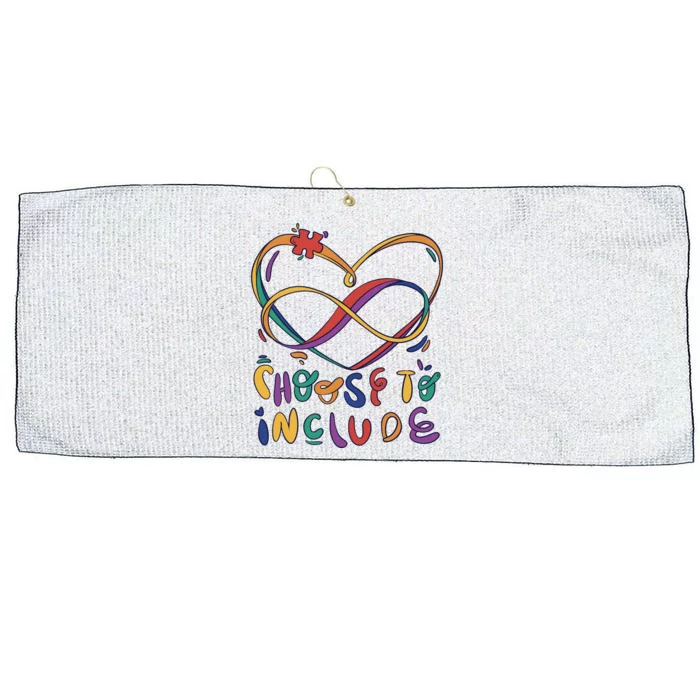 Choose To Include Autism Awareness Large Microfiber Waffle Golf Towel