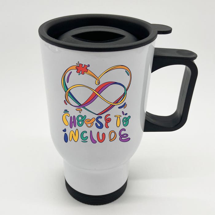 Choose To Include Autism Awareness Front & Back Stainless Steel Travel Mug